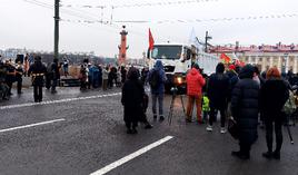 Opening of labor traffic on Birzhevoy Bridge